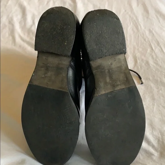 Black with Gold Buckle Arturo Chiang Combat Boots - Picture 6 of 8